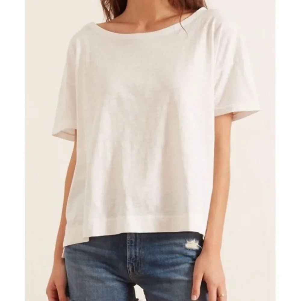 NWT Patrizia Pepe Super Soft Viscose White Tee Shirt Size U - Picture 2 of 10